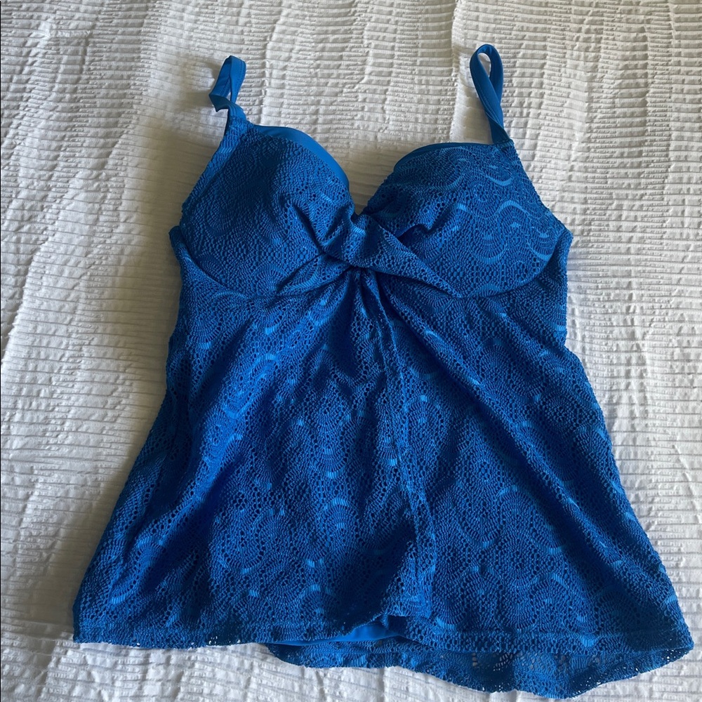 Swimsuits For All Vibrant Blue Lace Swimsuit